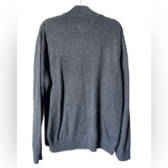 HAGGAR Clothing Men’s Charcoal Gray Knit Sweater w/Diamond Designs (Size: XL) - Picture 3 of 10